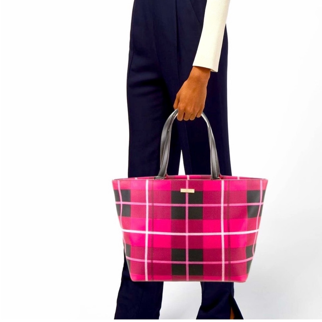 Kate Spade Ny Vgc Authenticated Saffiano Leather Pink N Black Handbag